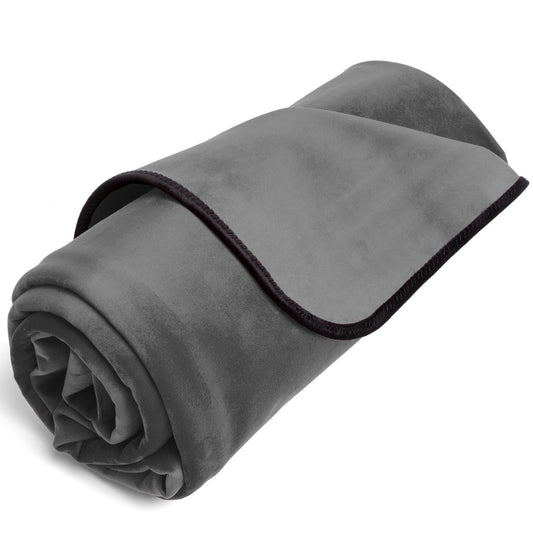 Fascinator Throw Regular | Grey Microvelvet