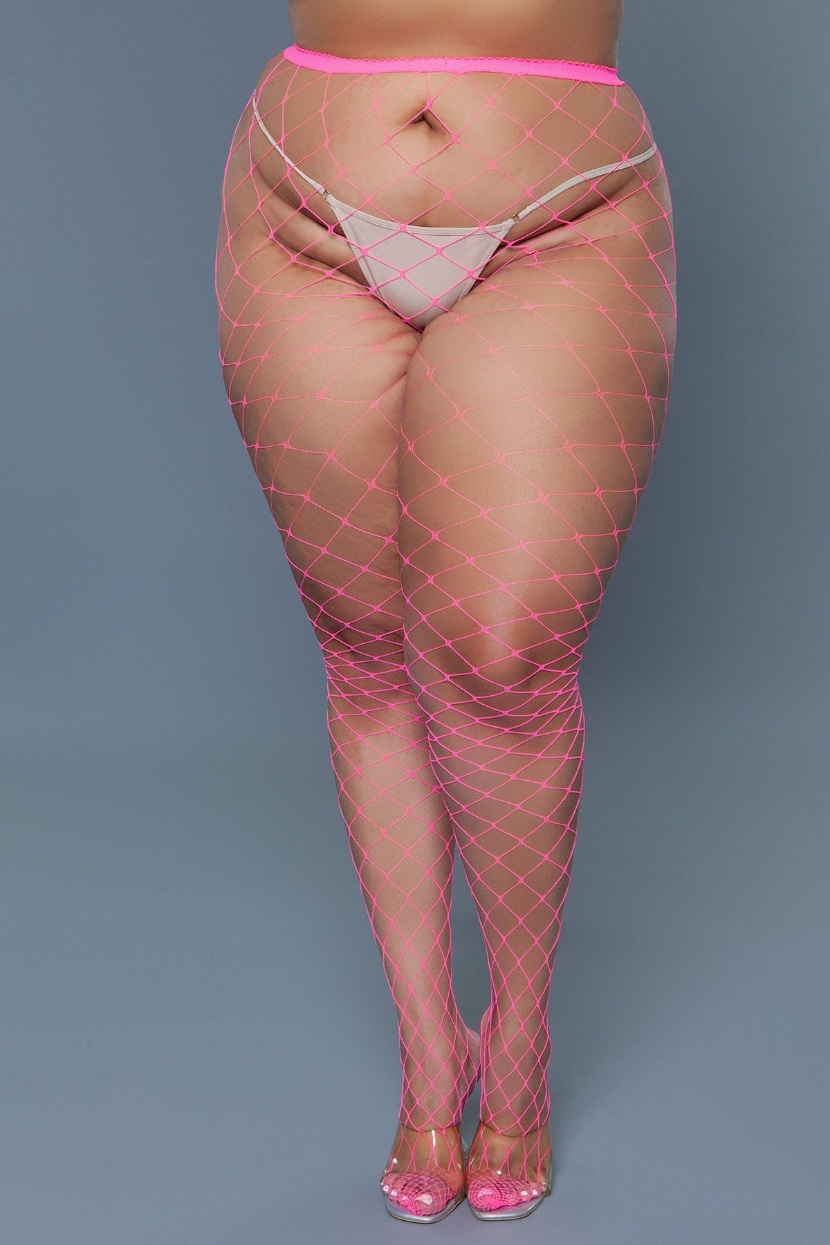 Oversized Fishnet Pantyhose | Hot Pink | QS