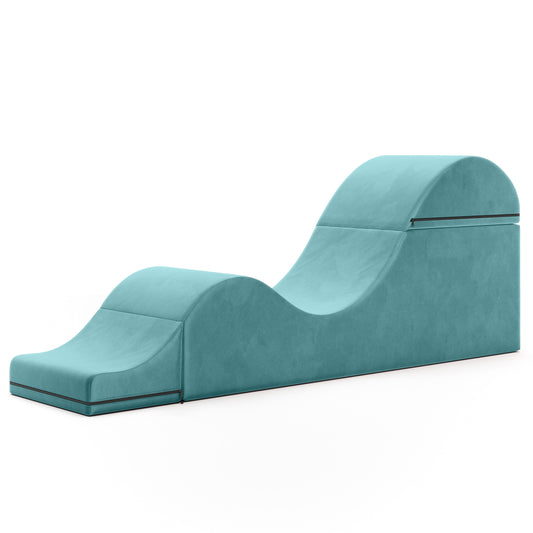 Aria Flip Chaise 18 Inch Wide | Convertible Sex Chair and Bed Bench | Teal