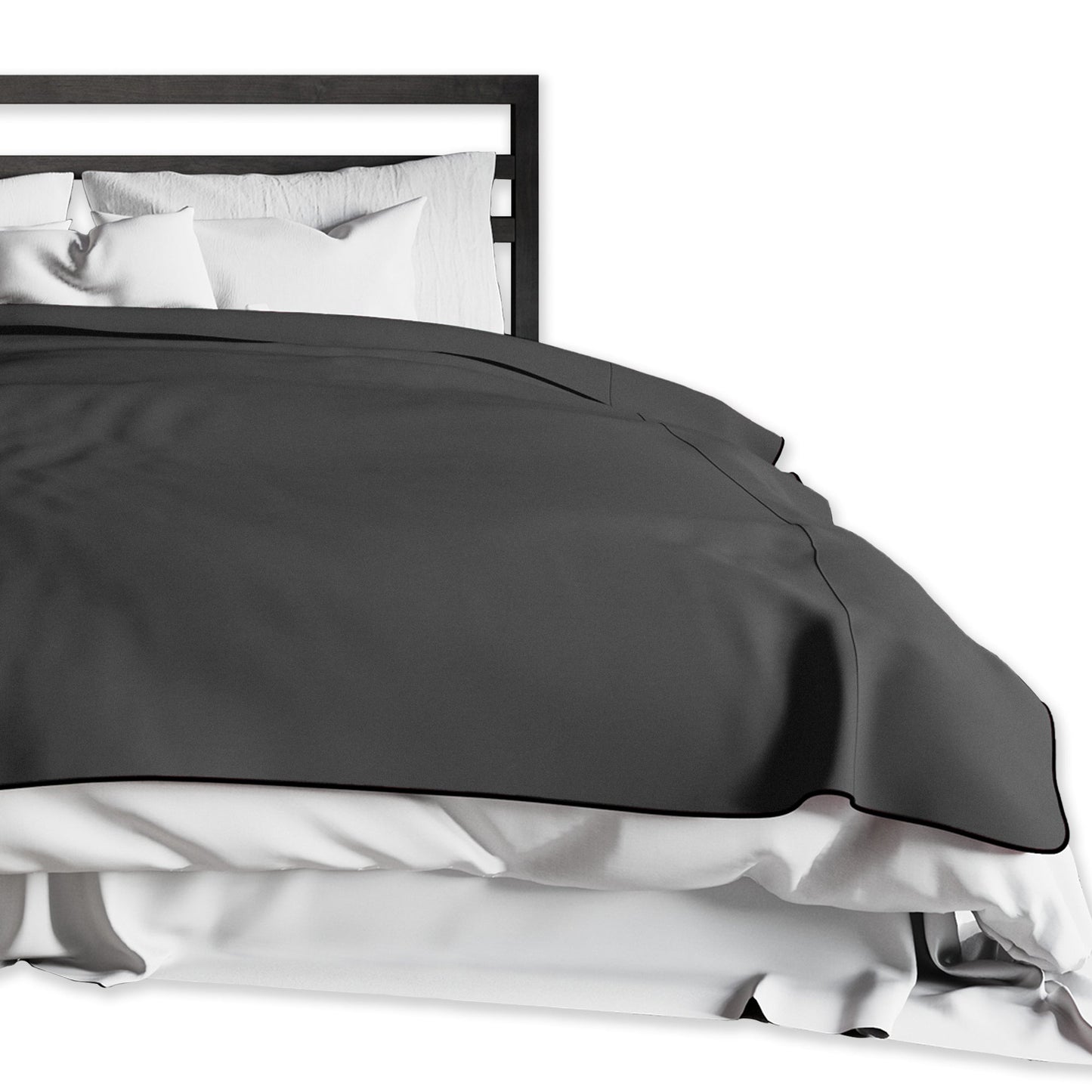 Fascinator Lush Throw King | Black Microvelvet