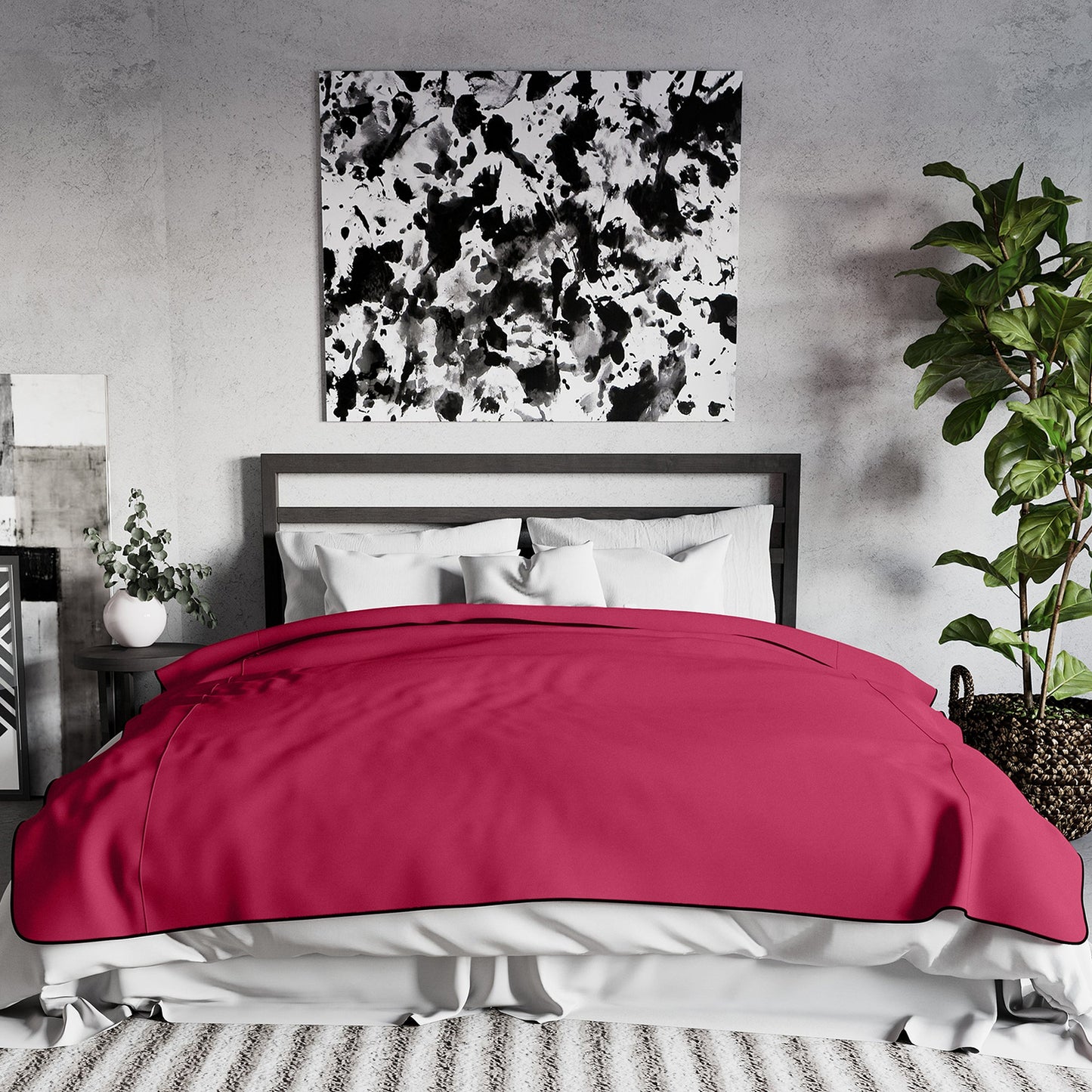 Fascinator Lush Throw King | Merlot Microvelvet