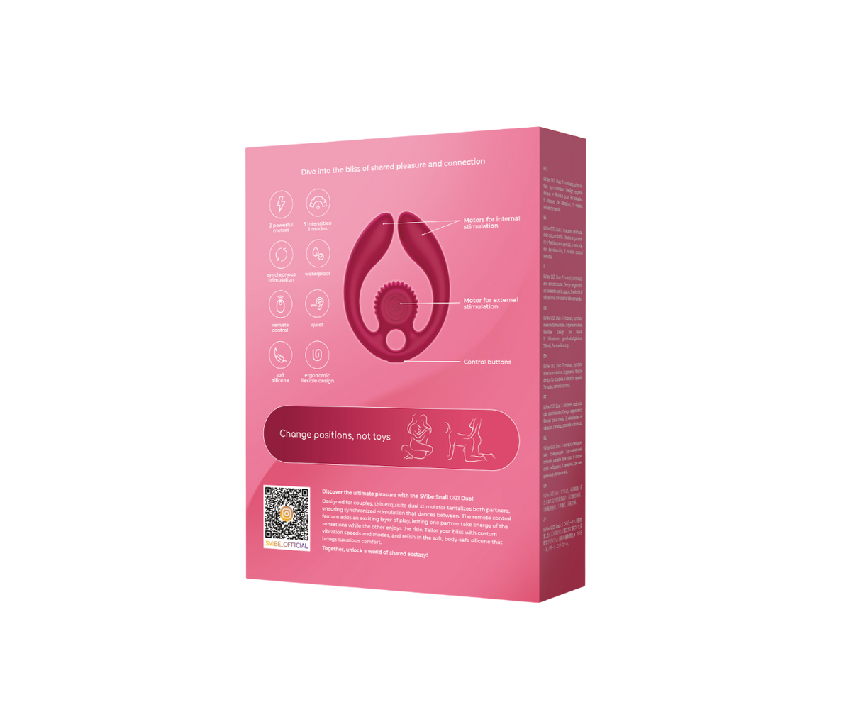 SVibe Snail GIZI Duo Couples Stimulator | BURGUNDY