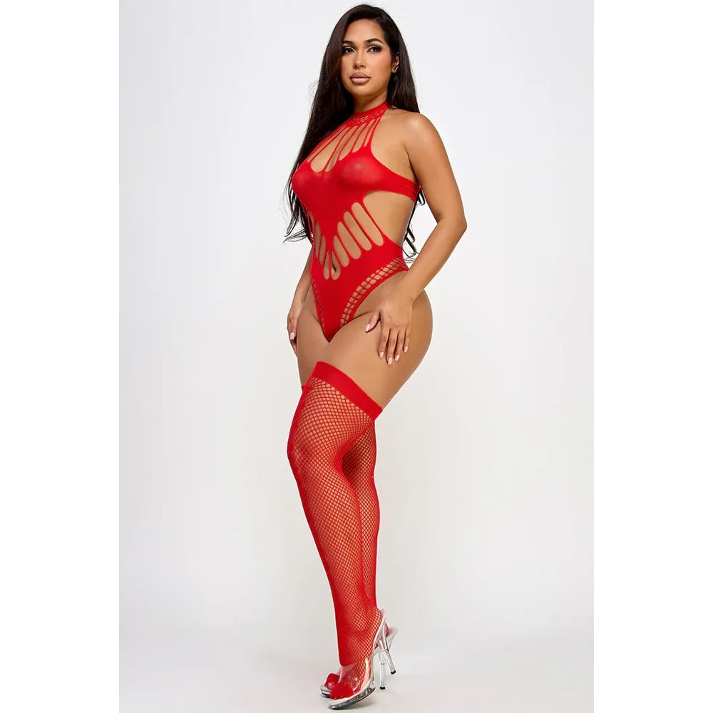 Karla Bodysuit Set | Red | OS