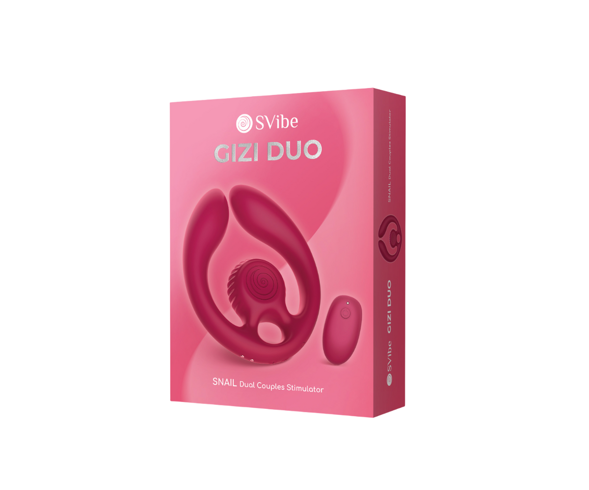 SVibe Snail GIZI Duo Couples Stimulator | BURGUNDY