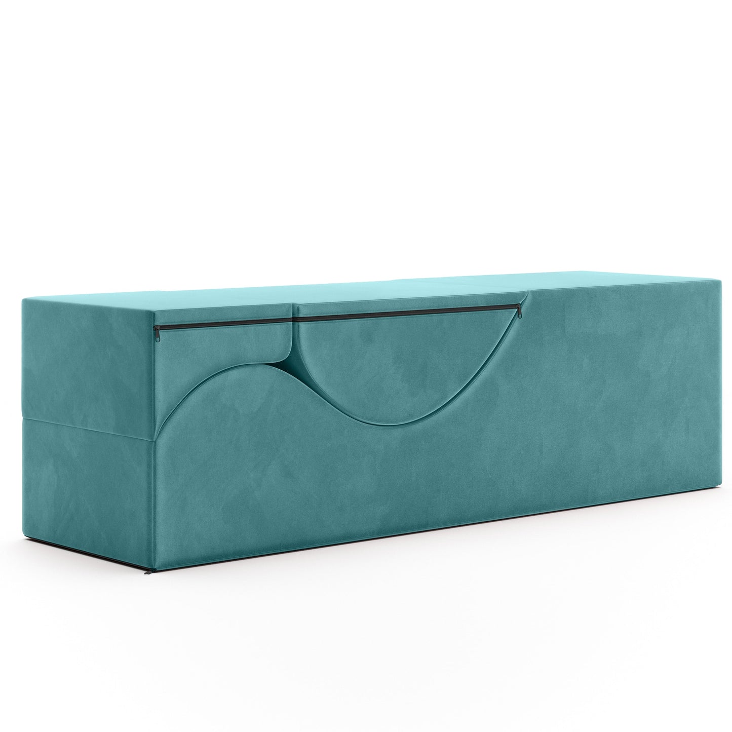 Aria Flip Chaise 18 Inch Wide | Convertible Sex Chair and Bed Bench | Teal