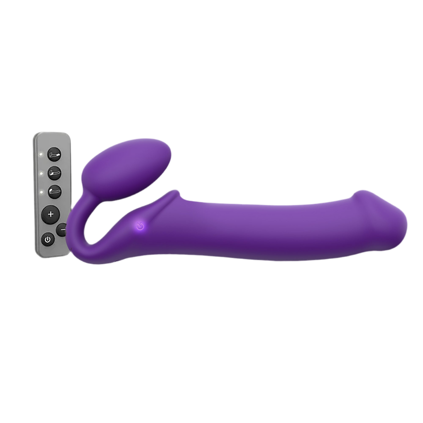 Vibrating Bendable Strap-On | XL | Purple