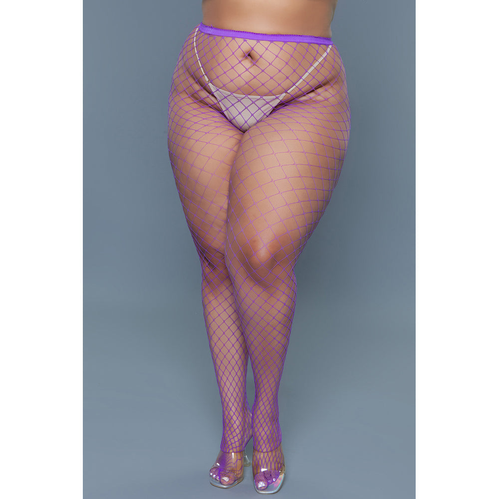 Can't Back Down Pantyhose | Purple | Queen