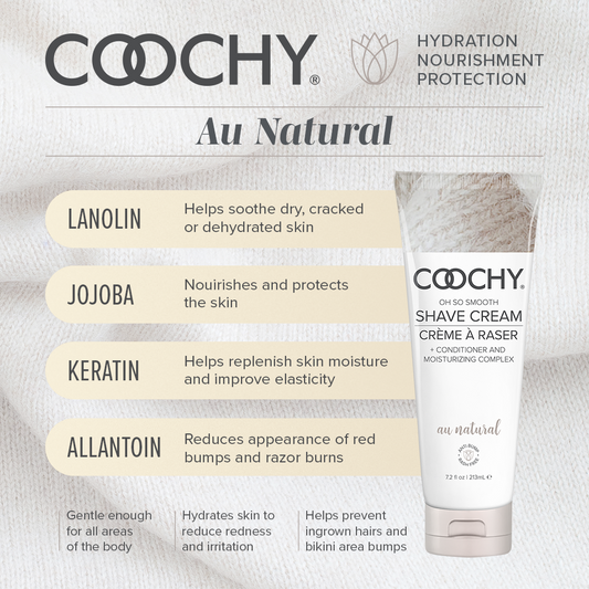Coochy Shave Cream | Au Natural | 7.2 oz