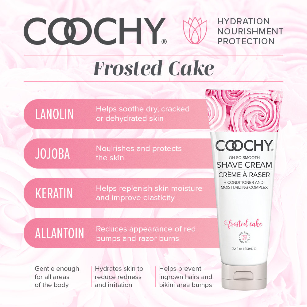 Coochy Shave Cream | Frosted Cake | 7.2 oz