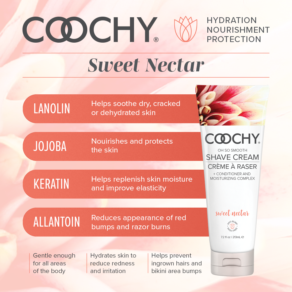 Coochy Shave Cream | Sweet Nectar | 7.2 oz