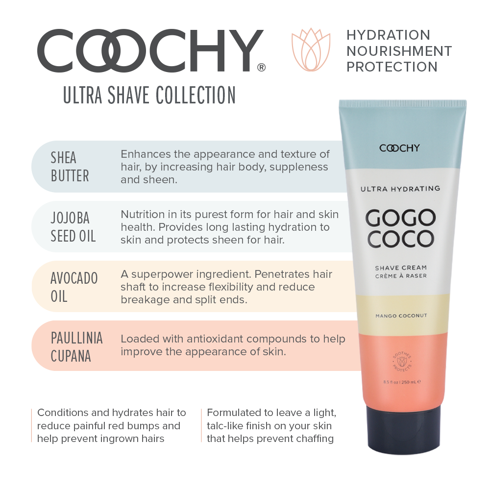 Coochy Shave Cream | Ultra Hydrating Mango Coconut | 8.5 oz