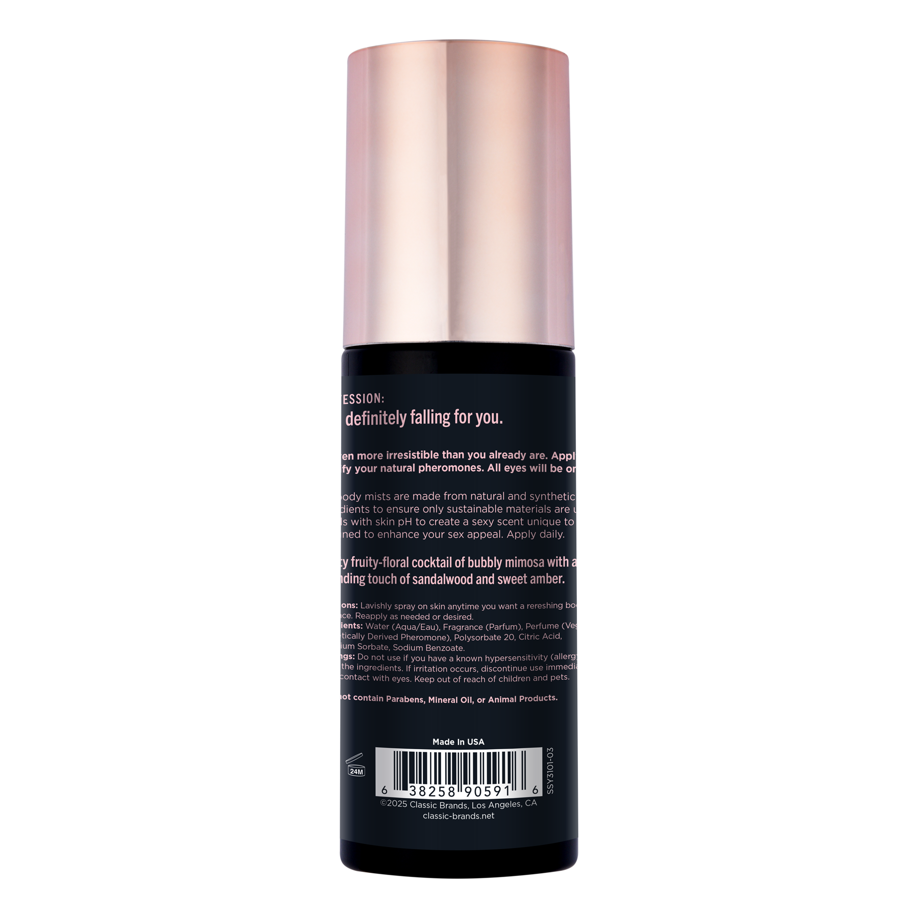 SIMPLY SEXY PHEROMONE BODY MIST - HEAD OVER HEELS - 3.35 floz | 99mL