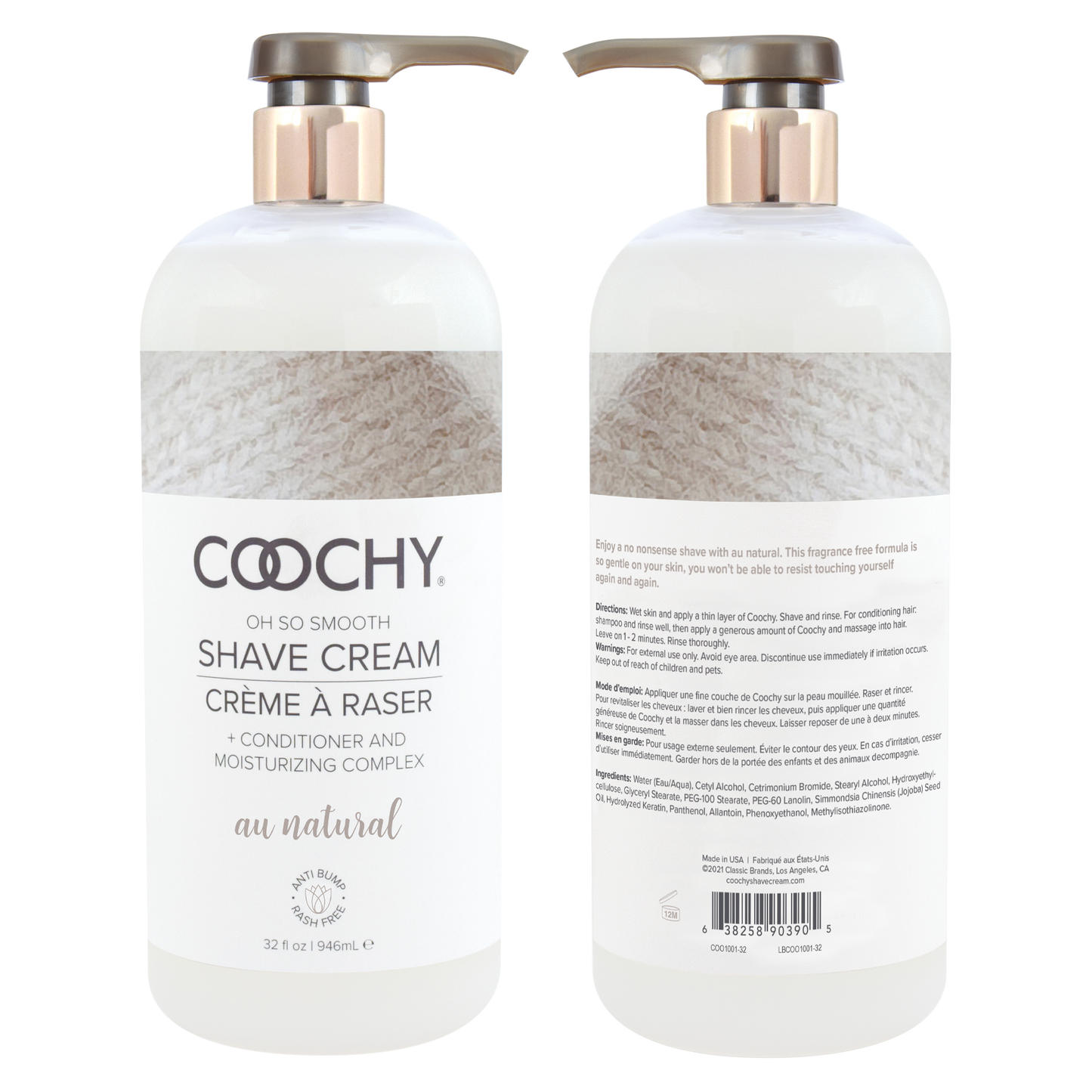 Coochy Shave Cream | Au Natural | 32oz