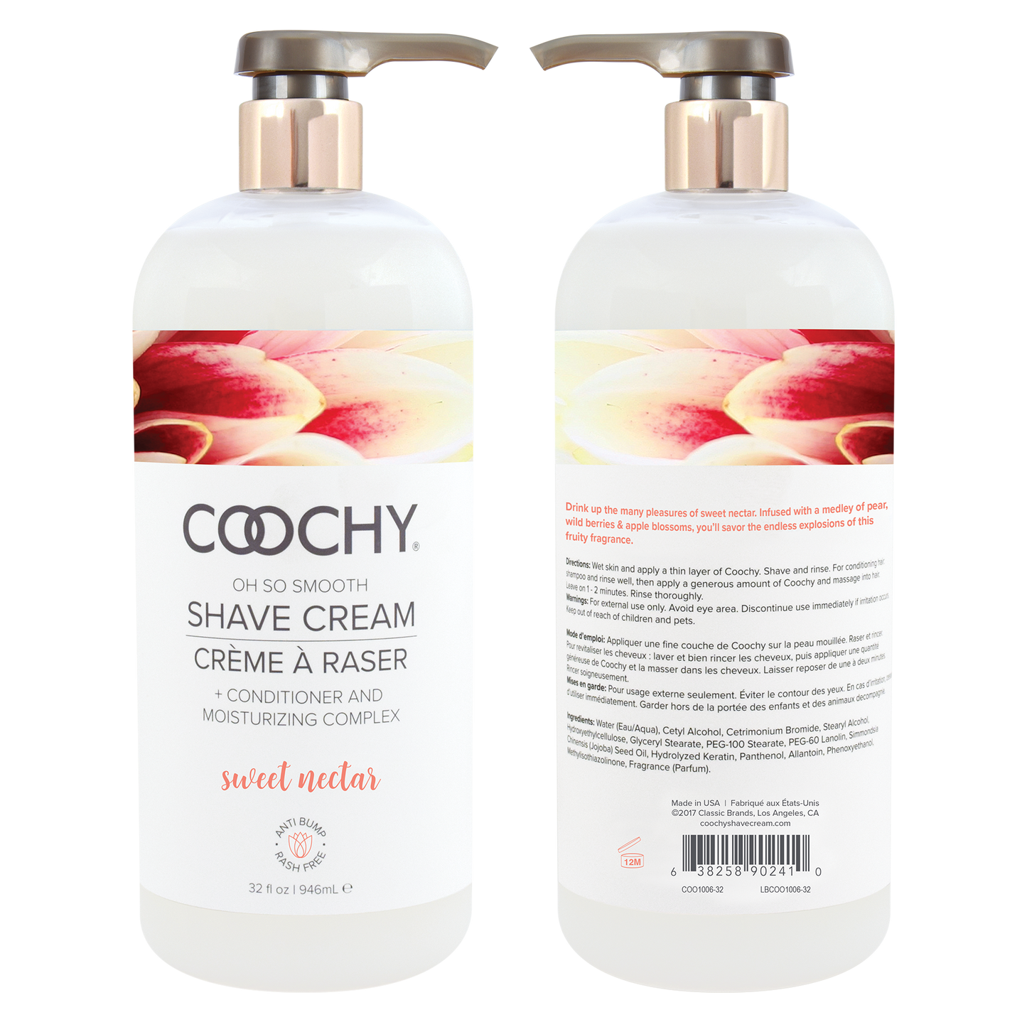Coochy Shave Cream | Sweet Nectar | 32oz