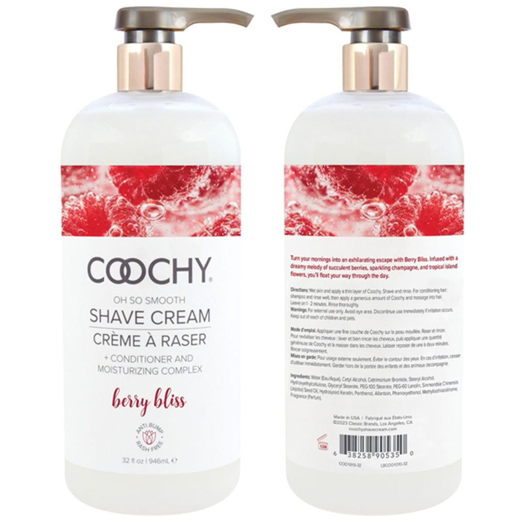 Coochy Shave Cream Berry Bliss 32oz | 946mL