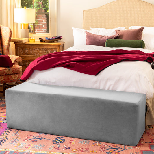 Aria Flip Chaise 18 Inch Wide - Convertible Sex Chair and Bed Bench, Grey