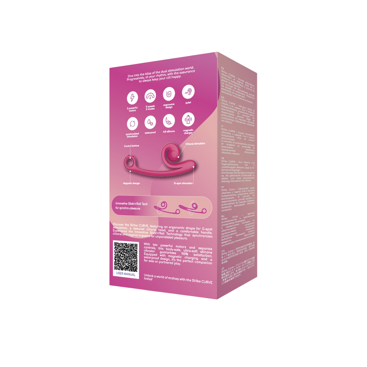 SVibe Snail CURVE vibrator | PINK