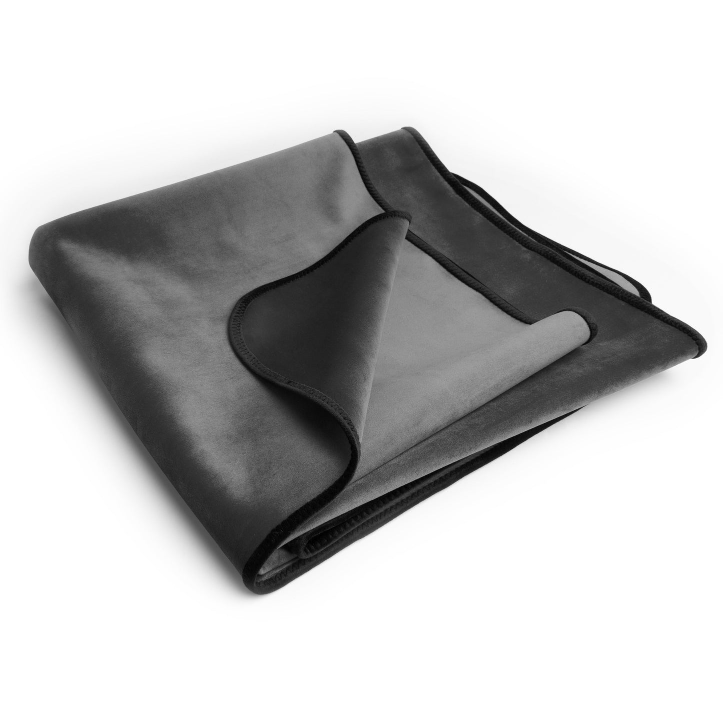 Fascinator Throw Travel Size | Grey Microvelvet