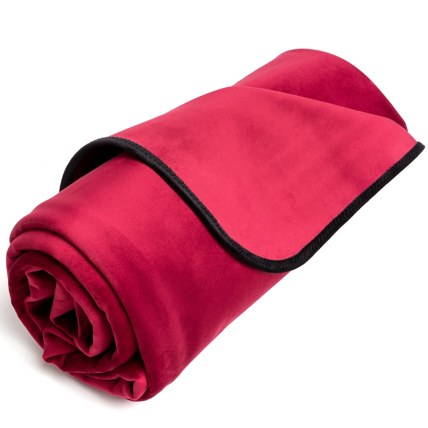 Fascinator Throw Travel Size | Merlot Microvelvet