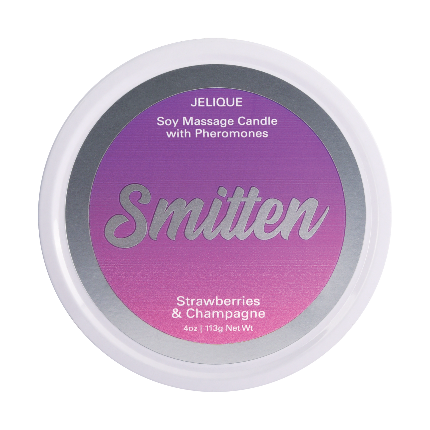 Mood Pheromone Soy Massage Candle | 
Smitten | Strawberry & Champagne