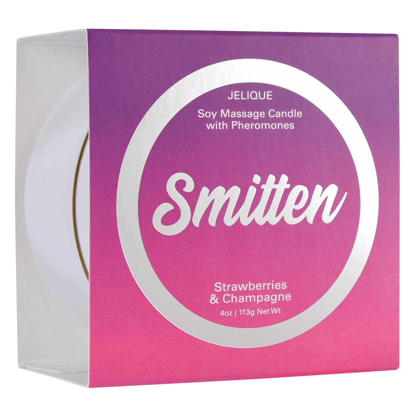 Mood Pheromone Soy Massage Candle | 
Smitten | Strawberry & Champagne