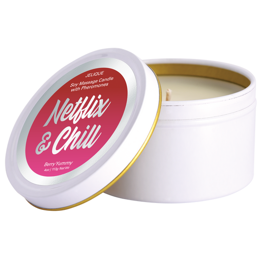 Mood Pheromone Soy Massage Candle | Netflix & Chill | Berry Yummy
